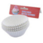 set de 100 de hârtii speciale pentru copt muffin albe și rotunde