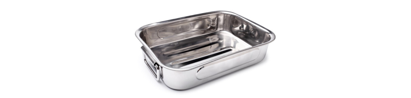 Tăvi cuptor inox | cu capac | cu grilaj | Diverse forme și mărimi